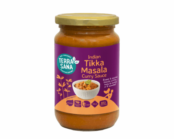 Ekolagiškas indiškas kario padažas Tikka Masala, 350 g, TERRASANA - Image 1