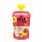 Organic peach, apple and mango puree without sugar, 100 g, PROBIOS