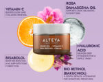 Ekologiškas LUMINOUS ROSE BIO RETINOL veido kremas - rožių aliejus + vitaminas C, 50 ml, ALTEYA - Image 3
