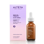 Ekologiškas LUMINOUS ROSE GLOW serumas - rožių aliejus + vitaminas C, 30 ml, ALTEYA