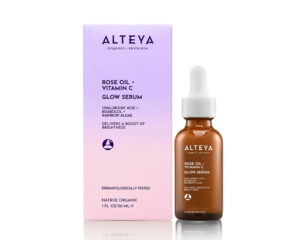 Ekologiškas LUMINOUS ROSE GLOW serumas - rožių aliejus + vitaminas C, 30 ml, ALTEYA
