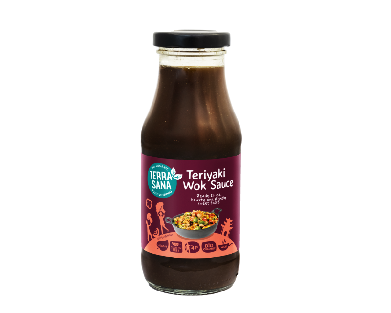 Ekologiškas japoniškas padažas Teriyaki Wok, 240 g, TERRASANA Ekologiškas japoniškas padažas Teriyaki Wok, 240 g, TERRASANA - Image 1