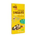 Ekologiškas juodasis šokoladas 71 % su lazdyno riešutais, saldintas datulėmis, be glitimo, 100 g, SUPER FUDGIO