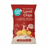 Organic lentil and sweet chilli chips, 75 g, TERRASANA