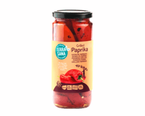 Ekologiškos grilyje keptos paprikos, 450 g, TERRASANA