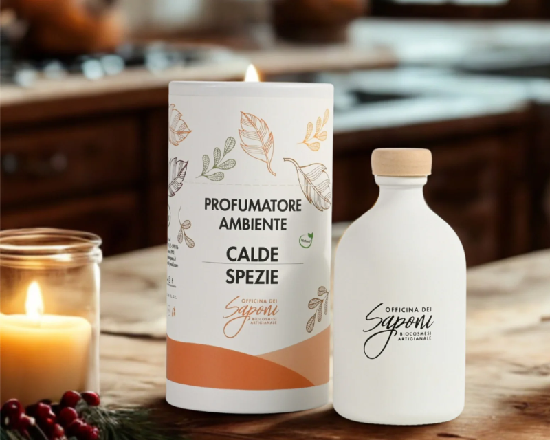 Ekologiškas kvapų difuzorius “Šilti prieskoniai” Kvapų difuzorius “Šilti prieskoniai”, 100ml, Officina dei Saponi - Image 1