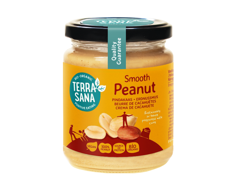 organic-smooth-peanut-cream-500g-terrasana Organic smooth peanut cream, 500 g, TERRASANA - Image 1