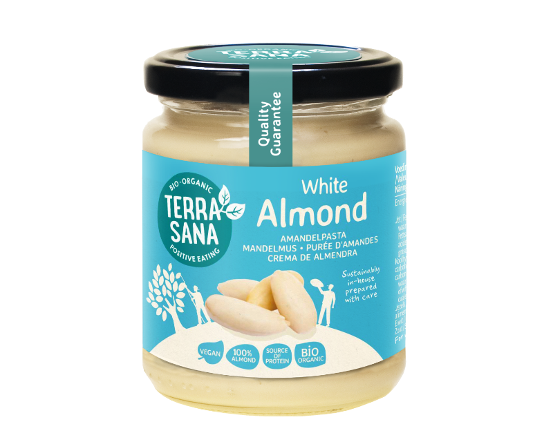 Organic white almond cream, 500 g, TERRASANA Organic white almond cream, 500 g, TERRASANA - Image 1