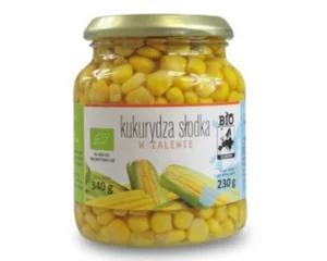 Organic canned sweet corn 340 g (230 g)