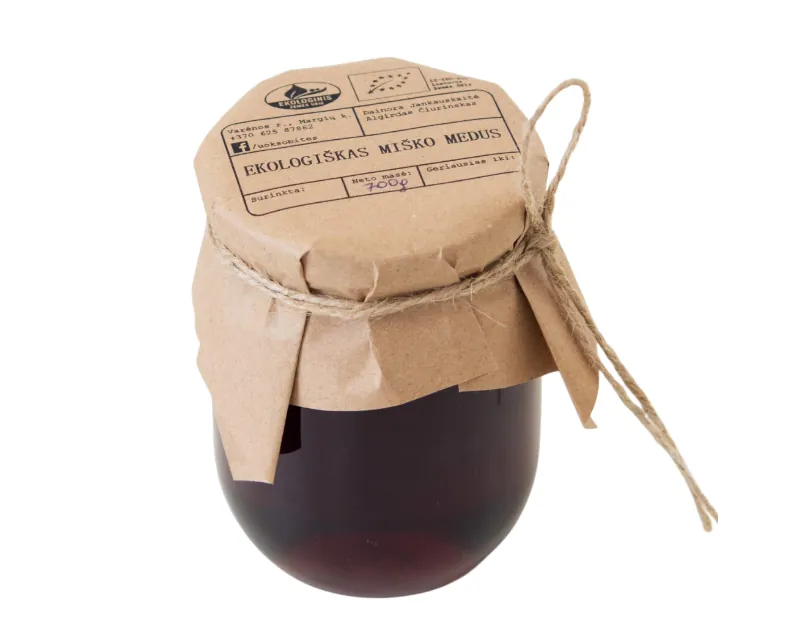 Ekologiškas_miško medus Ekologiškas miško medus „Uokso bitės“, 700 g - Image 1