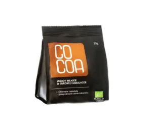 Ekologiški dumplainiai juodajame šokolade RAW, 70 g, COCOA