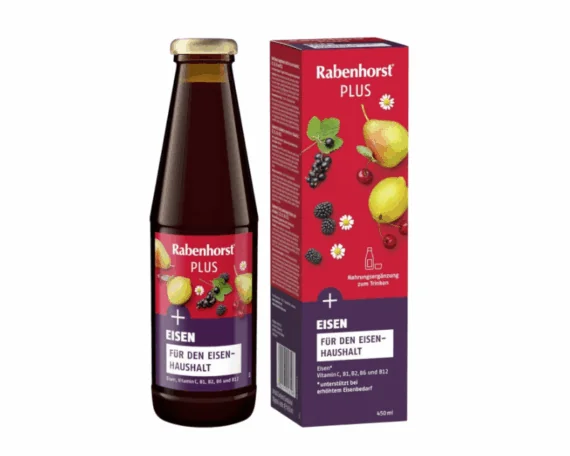 Vaisių ir žolelių gėrimas su medumi, geležimi ir vitaminais C, B1, B2, B6, B12, 450 ml, Rabenhorst - Image 1
