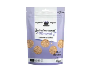 Ekologiški veganiški sūdytos karamelės sausainiai, 100 g, KOOKIE CAT