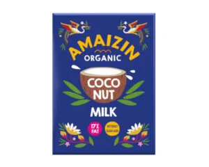 Organic coconut cream 17% without guar gum AMAIZIN, 500 ml