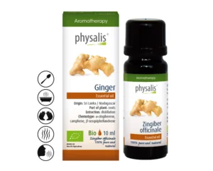 Ekologiškas imbierų eterinis aliejus, 10 ml