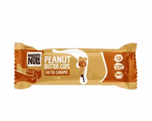 Ekologiški saldainiai su žemės riešutų kremu ir sūdytos karamėlės įdaru, 39 g Naughty Nuts