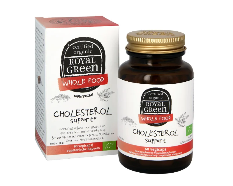 Organic food supplement for cholesterol support Organic food supplement for cholesterol support ROYAL GREEN, 60 capsules - Image 1
