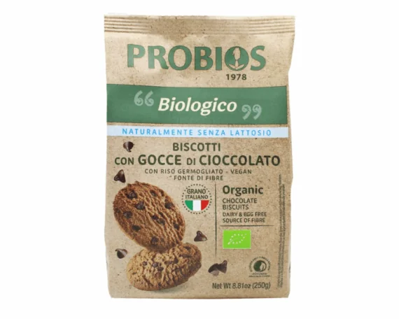 Organic vegan chocolate biscuits 250g - Image 1