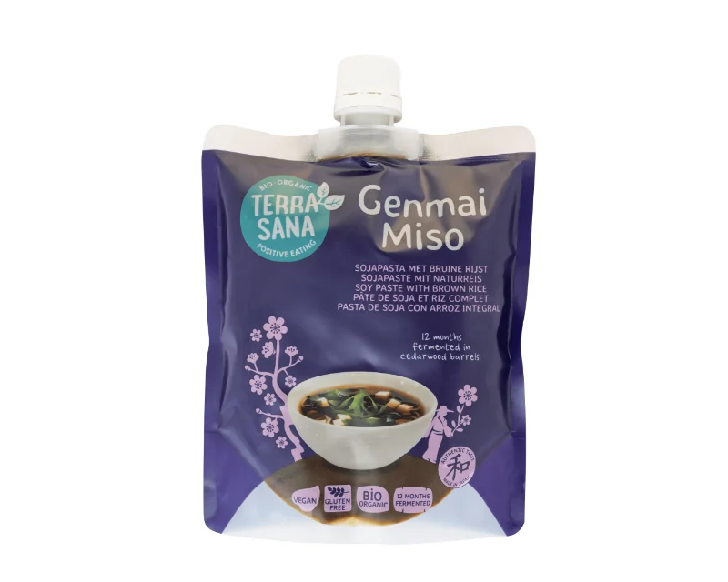 Organic soy and brown rice paste Genmai miso, gluten-free, 345 g, TERRASANA - Image 1